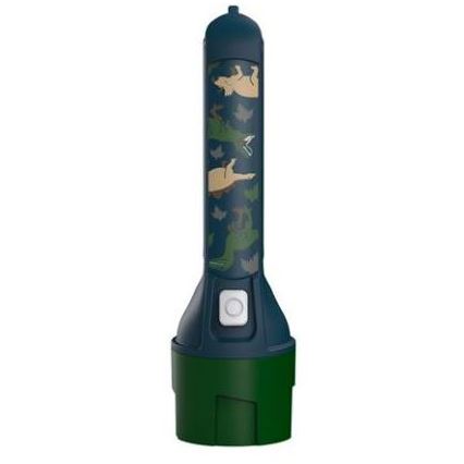 Ledlenser KIDBEAM4 DINO - LED zatemnjevalna otroška svetilka LED/2xAAA IP44 zelena