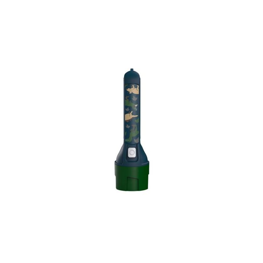 Ledlenser KIDBEAM4 DINO - LED zatemnjevalna otroška svetilka LED/2xAAA IP44 zelena
