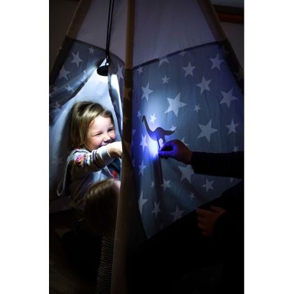 Ledlenser KIDCAMP6 DINO - LED zatemnljiva prenosna svetilka LED/3xAAA IP44 zelena