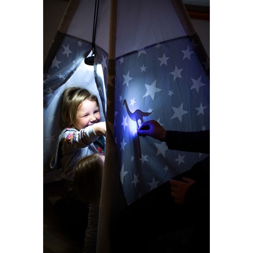 Ledlenser KIDCAMP6 RAINBOW - LED zatemnjiva prenosna luč LED/3xAAA IP44 modra