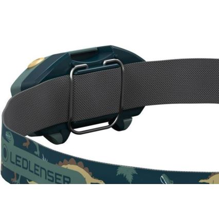 Ledlenser KIDLED2 DINO - LED otroška čelna svetilka z zatemnitvijo LED/1xAAA IPX4 40 lm 20 h zelena