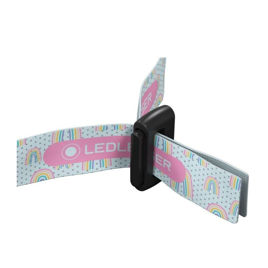 Ledlenser KIDLED2 RAINBOW - LED zatemnjiva otroška čelna svetilka LED/1xAAA IPX4 40 lm 20 ur vijolična