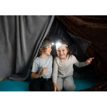 Ledlenser KIDLED4R DINO - polnilna otroška LED naglavna svetilka s zatemnjevanjem LED/280 mAh IPX4 40 lm 18 h zelena