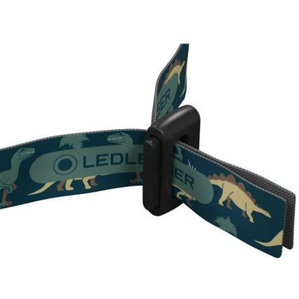 Ledlenser KIDLED4R DINO - polnilna otroška LED naglavna svetilka s zatemnjevanjem LED/280 mAh IPX4 40 lm 18 h zelena