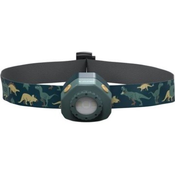 Ledlenser KIDLED4R DINO - polnilna otroška LED naglavna svetilka s zatemnjevanjem LED/280 mAh IPX4 40 lm 18 h zelena