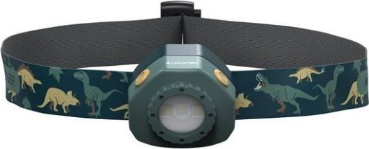 Ledlenser KIDLED4R DINO - polnilna otroška LED naglavna svetilka s zatemnjevanjem LED/280 mAh IPX4 40 lm 18 h zelena