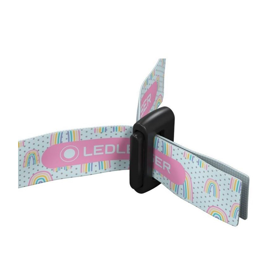 Ledlenser KIDLED4R RAINBOW - LED zatemnjiva polnilna naglavna svetilka za otroke LED/280 mAh IPX4 40 lm 18 h vijolična