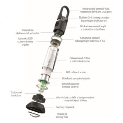 Ledlenser ML6 - polnilna LED-svetilka z nastavljivo svetlostjo LED/3200 mAh IP54 750 lm