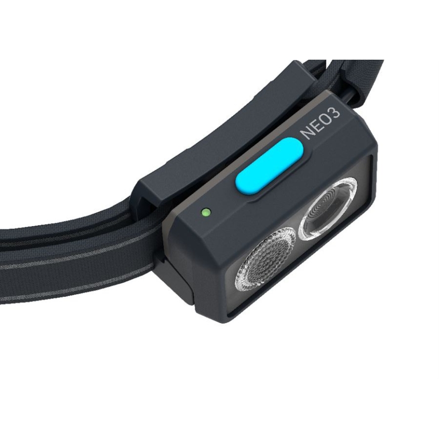 Ledlenser NEO3 - zatemnjiva LED čelna svetilka, 3xAAA, IP54, 400 lm, 20 h, modra