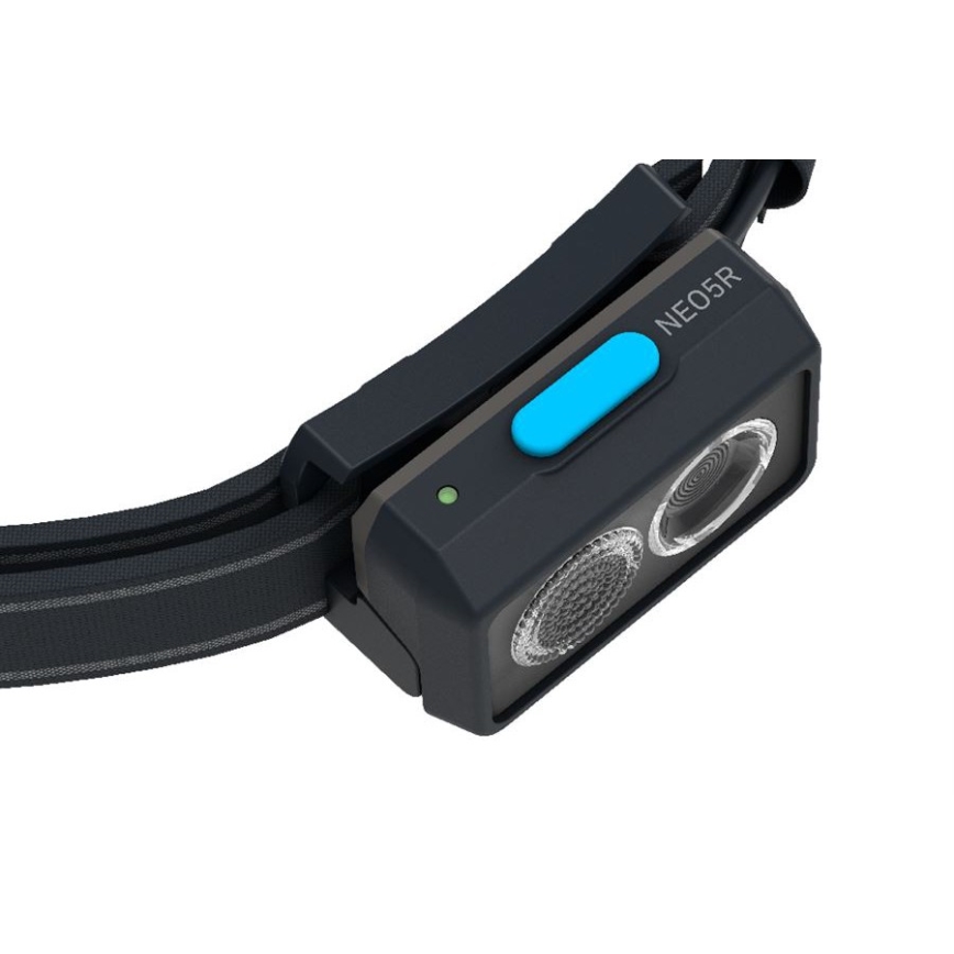 Ledlenser NEO5R - polnilna LED čelna svetilka z nastavljivo svetlostjo, 1800 mAh, IP54, 600 lm, 35 h, modra