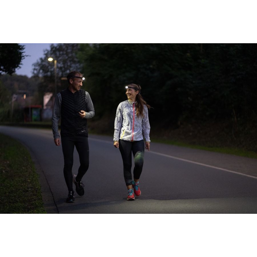 Ledlenser NEO5R - zatemnjevalna polnilna LED naglavna svetilka 1800 mAh IP54 600 lm 35 h črna/bela