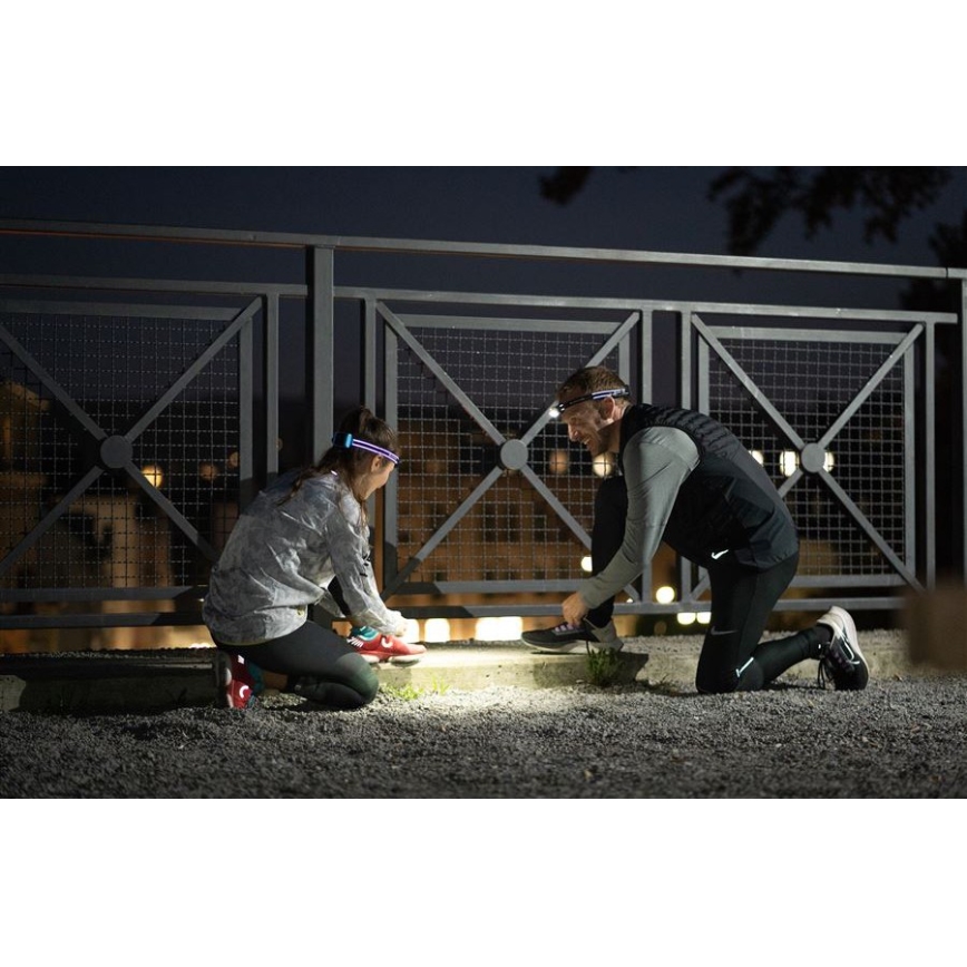 Ledlenser NEO5R - zatemnjevalna polnilna LED naglavna svetilka 1800 mAh IP54 600 lm 35 h črna/bela