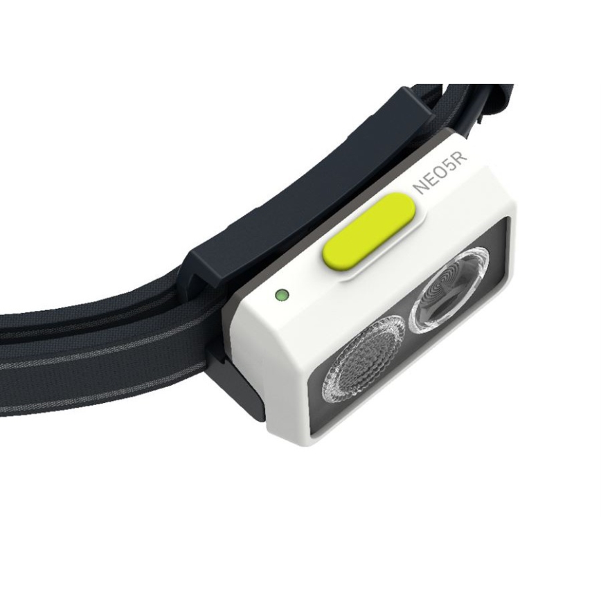 Ledlenser NEO5R - zatemnjevalna polnilna LED naglavna svetilka 1800 mAh IP54 600 lm 35 h črna/bela