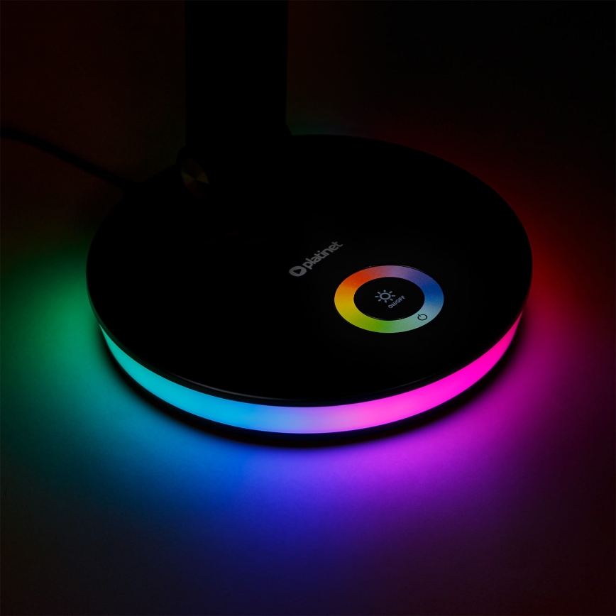 LED RGBW Zatemnitvena namizna svetilka s funkcijo power bank LED/12W/5V 2800-6000K črna