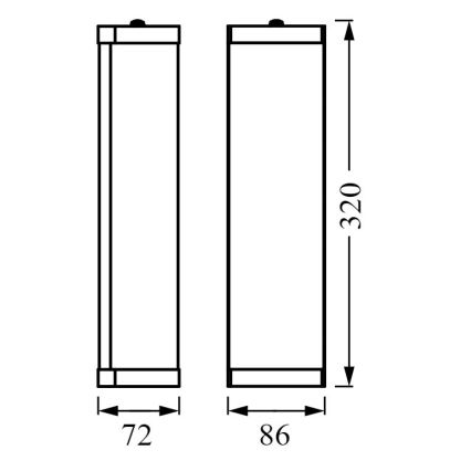 Ledvance - Kopalniška stenska svetilka BATHROOM CLASSIC 2xE14/12W/230V IP44