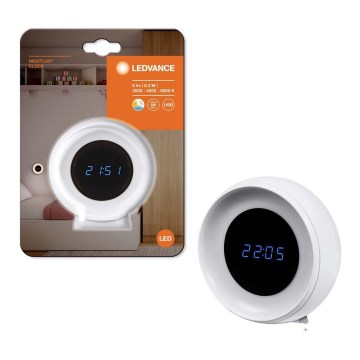 Ledvance - LED Digitalna ura z osvetlitvijo ozadja NIGHTLUX LED/0,3W/5V 1000mAh 3000/4000/6500K