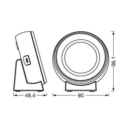 Ledvance - LED Digitalna ura z osvetlitvijo ozadja NIGHTLUX LED/0,3W/5V 1000mAh 3000/4000/6500K