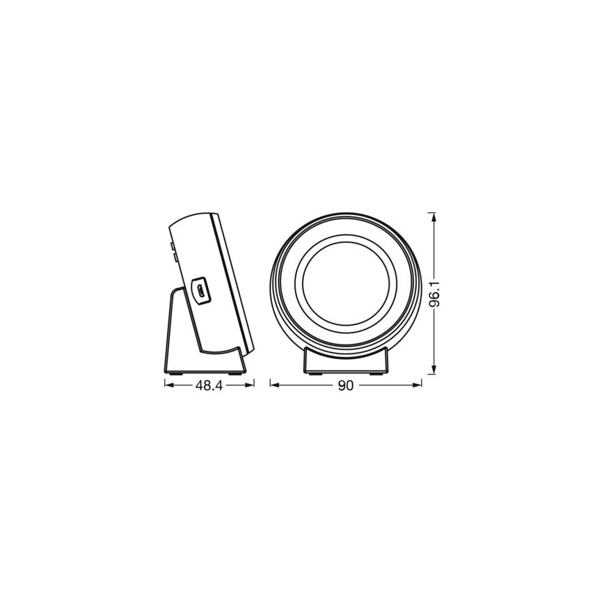 Ledvance - LED Digitalna ura z osvetlitvijo ozadja NIGHTLUX LED/0,3W/5V 1000mAh 3000/4000/6500K