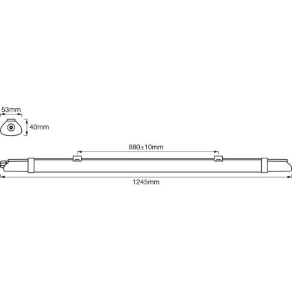 Ledvance - LED Industrijska fluorescentna svetilka DAMP LED/18W/230V IP65