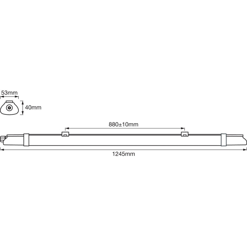 Ledvance - LED Industrijska fluorescentna svetilka DAMP LED/18W/230V IP65