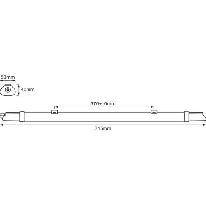 Ledvance - LED Industrijska fluorescentna svetilka DAMP LED/9W/230V IP65