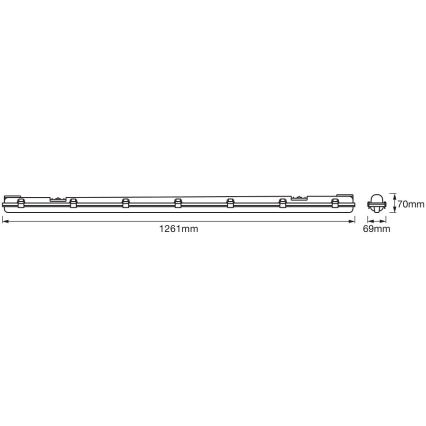 Ledvance - LED Industrijska fluorescentna svetilka DAMP T8 1xG13/15W/230V IP65