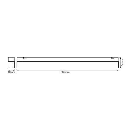 Ledvance - LED Kopalniška luč za osvetlitev ogledala SQUARE LED/14W/230V IP44 3000/4000K CRI 90 Ra