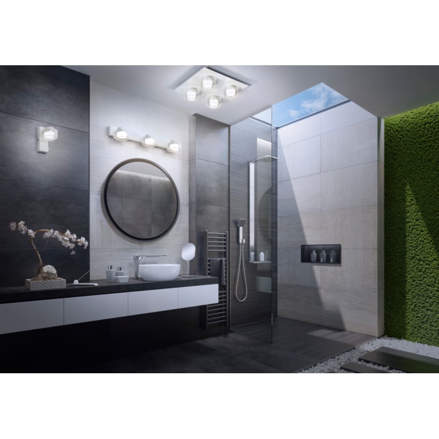 Ledvance - LED Kopalniška stenska svetilka ORBIS FLAME 2xLED/5,5W/230V 3000/4000K IP44 bela