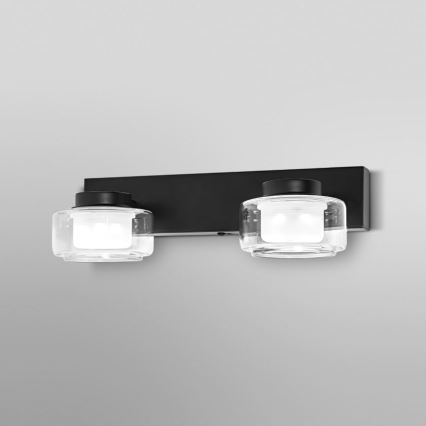 Ledvance - LED Kopalniška stenska svetilka ORBIS FLAME 2xLED/5,5W/230V 3000/4000K IP44 črna