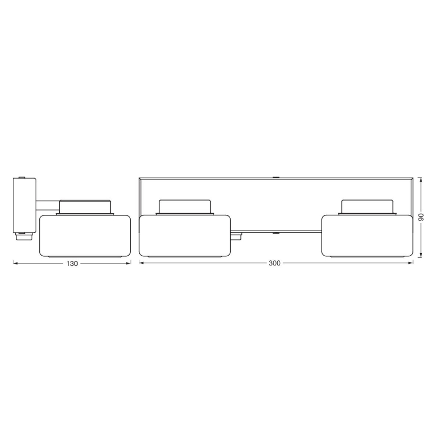 Ledvance - LED Kopalniška stenska svetilka ORBIS FLAME 2xLED/5,5W/230V 3000/4000K IP44 črna