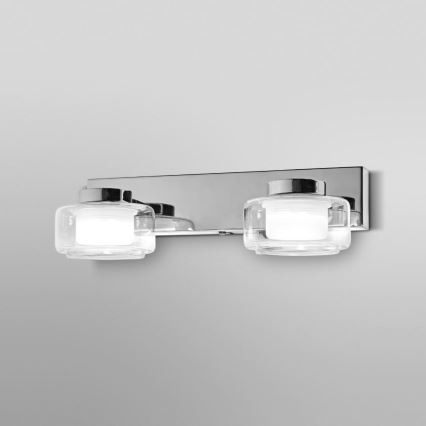 Ledvance - LED Kopalniška stenska svetilka ORBIS FLAME 2xLED/5,5W/230V 3000/4000K IP44 krom