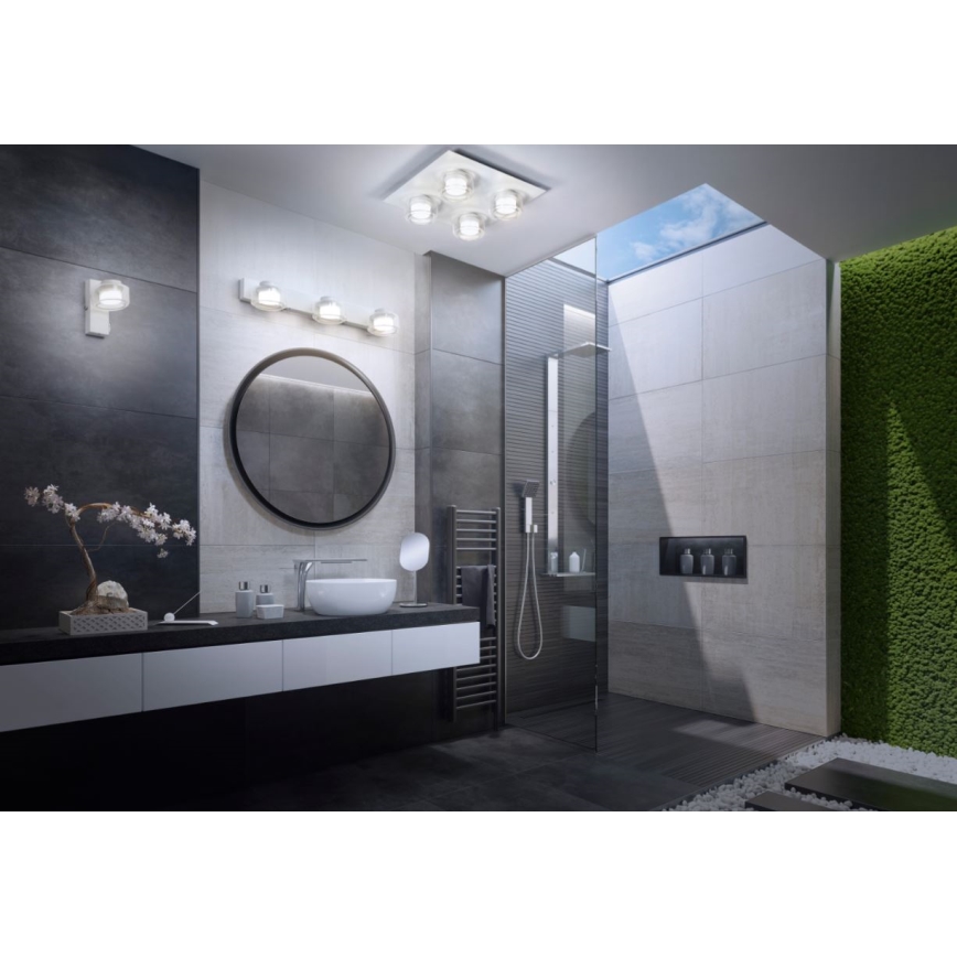 Ledvance - LED Kopalniška stenska svetilka ORBIS FLAME 3xLED/5,5W/230V 3000/4000K IP44 bela