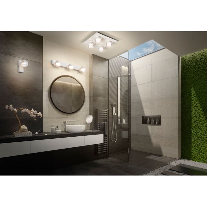 Ledvance - LED Kopalniška stenska svetilka ORBIS FLAME 3xLED/5,5W/230V 3000/4000K IP44 bela