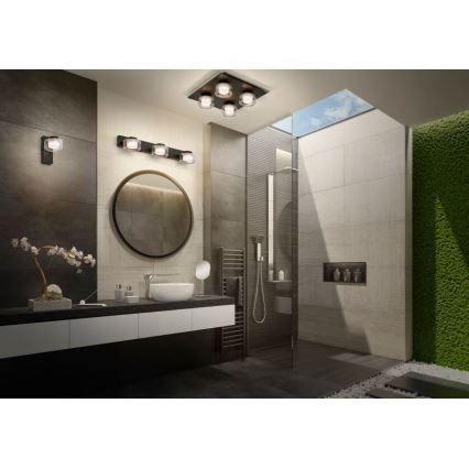 Ledvance - LED Kopalniška stenska svetilka ORBIS FLAME 3xLED/5,5W/230V 3000/4000K IP44 črna