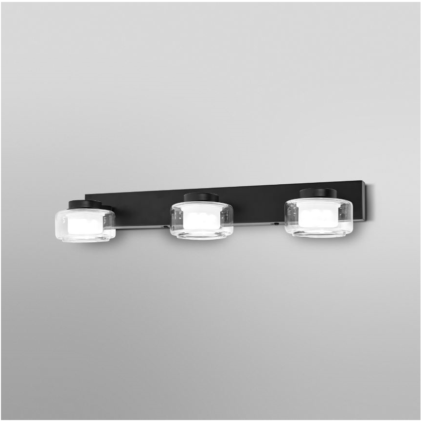 Ledvance - LED Kopalniška stenska svetilka ORBIS FLAME 3xLED/5,5W/230V 3000/4000K IP44 črna