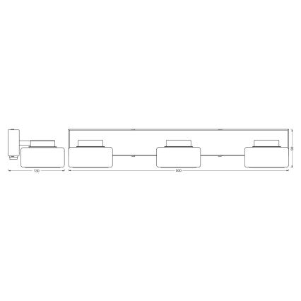 Ledvance-LED Kopalniška stenska svetilka ORBIS FLAME 3xLED/5,5W/230V IP44 krom