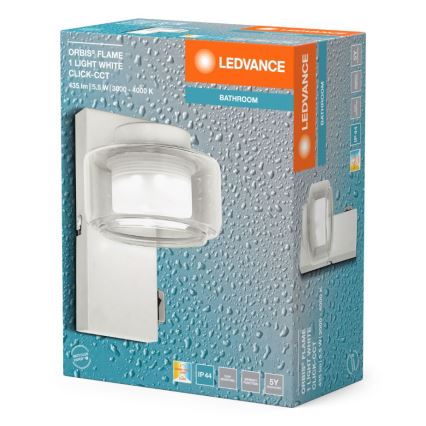 Ledvance - LED Kopalniška stenska svetilka ORBIS FLAME LED/5,5W/230V 3000/4000K IP44 bela