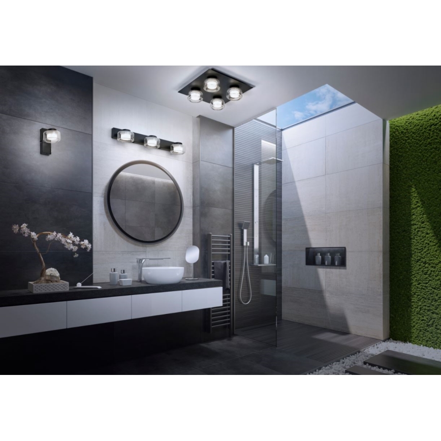 Ledvance - LED Kopalniška stenska svetilka ORBIS FLAME LED/5,5W/230V 3000/4000K IP44 črna