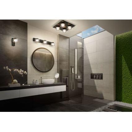 Ledvance - LED Kopalniška stenska svetilka ORBIS FLAME LED/5,5W/230V 3000/4000K IP44 črna