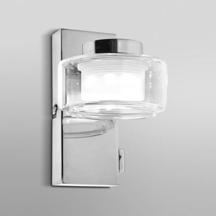 Ledvance - LED Kopalniška stenska svetilka ORBIS FLAME LED/5,5W/230V 3000/4000K IP44 krom