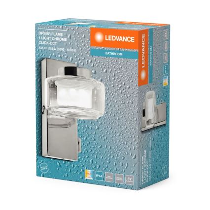 Ledvance - LED Kopalniška stenska svetilka ORBIS FLAME LED/5,5W/230V 3000/4000K IP44 krom