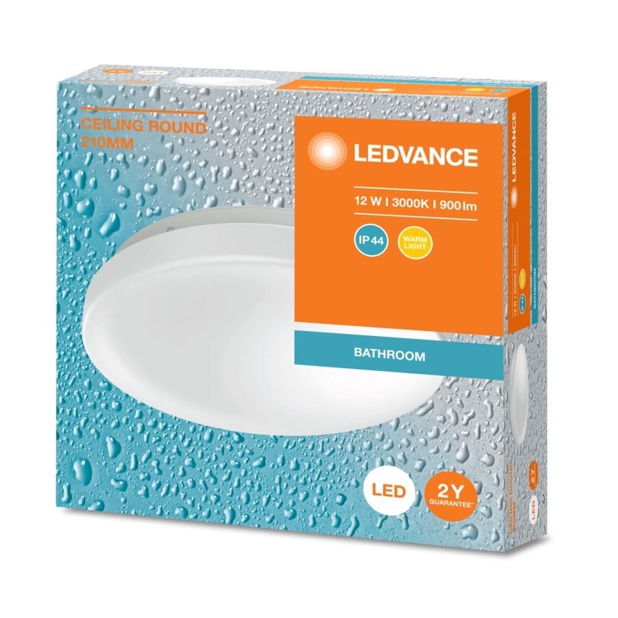 Ledvance - LED Kopalniška stropna svetilka CEILING ROUND LED/12W/230V 3000K IP44