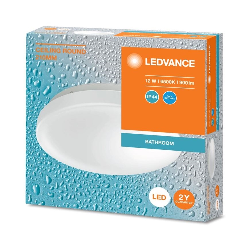 Ledvance - LED Kopalniška stropna svetilka CEILING ROUND LED/12W/230V 6500K IP44