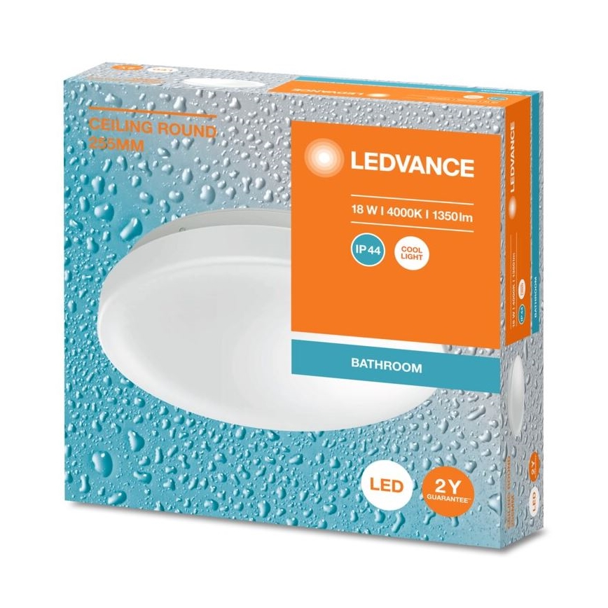 Ledvance - LED Kopalniška stropna svetilka CEILING ROUND LED/18W/230V 4000K IP44