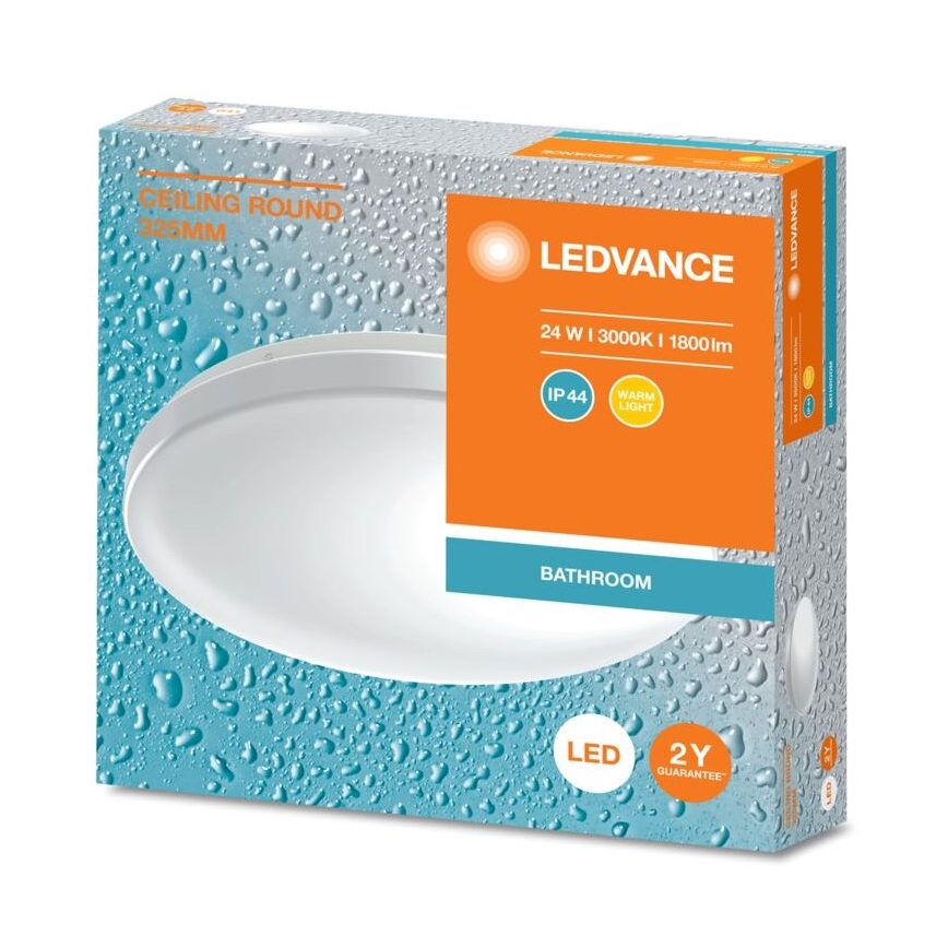 Ledvance - LED Kopalniška stropna svetilka CEILING ROUND LED/24W/230V 3000K IP44
