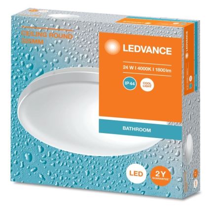 Ledvance - LED Kopalniška stropna svetilka CEILING ROUND LED/24W/230V 4000K IP44