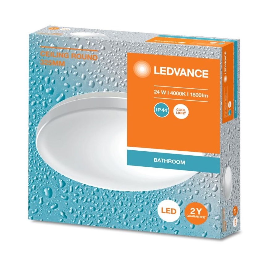 Ledvance - LED Kopalniška stropna svetilka CEILING ROUND LED/24W/230V 4000K IP44