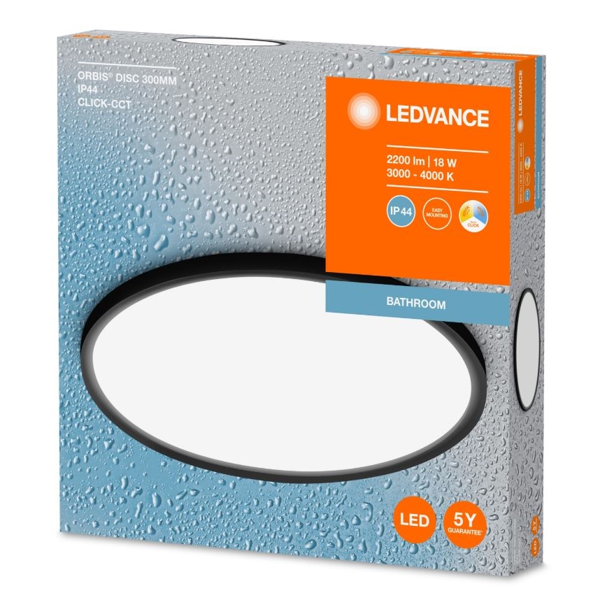 Ledvance - LED Kopalniška stropna svetilka DISC LED/18W/230V 3000/4000K IP44