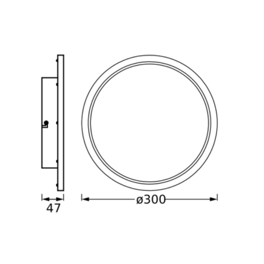 Ledvance - LED Kopalniška stropna svetilka DISC LED/18W/230V 3000/4000K IP44