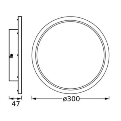 Ledvance - LED Kopalniška stropna svetilka DISC LED/18W/230V 3000/4000K IP44